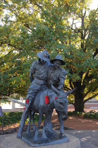 Statue commémorant la bataille de Gallipoli en Turquie en 1915 où les troupes australiennes ont combatues 