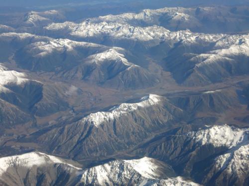Chaines de montagne de l'Ile du sud, au nord de Christchurch 