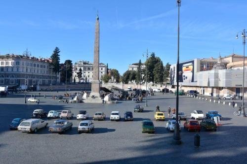 Tournage en cours sur la piazza del Popolo
