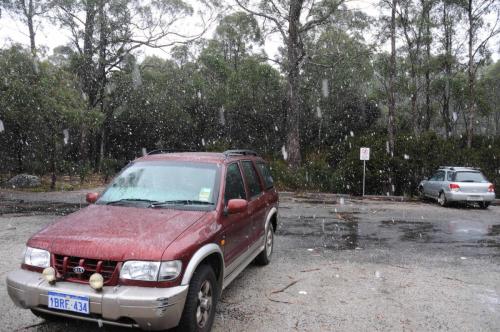 Il neige au Lac St Clair