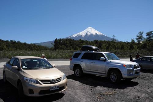 Notre voiture sur cette quinzaine en Araucanie (une toyota Corolla) - on parle de la plus petite des deux voitures. 