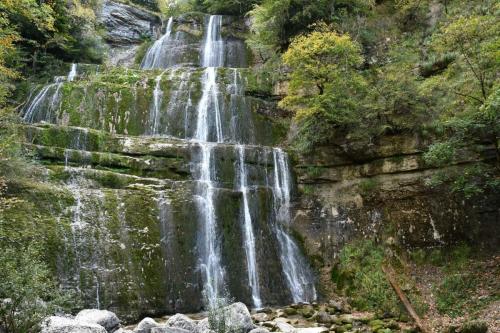 Cascades du Hérisson,  l'éventail, hauteur 65 mètres