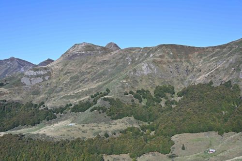 Puy Mary et vallée de Mandailles depuis col de Cabre