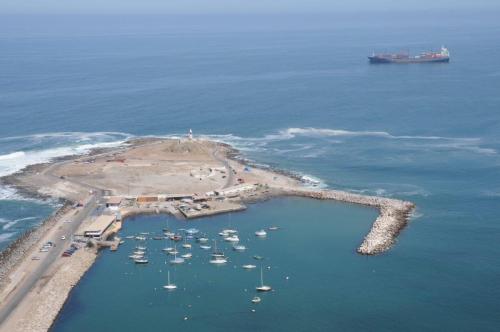 Ile près d'Arica, vue de la colline du Moro 