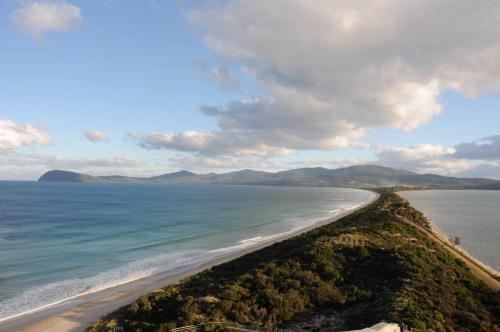 Isthme qui sépare le nord et le sud de l'ile de Bruny