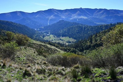 Vallée de l'Alagnon depuis col de Rombière
