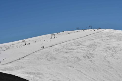 La piste sur le glacier de 3600 m à 3400 m