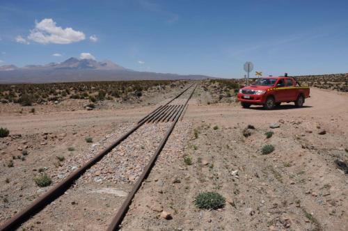igne de chemin de fer Arica - La Paz (Bolivie) 