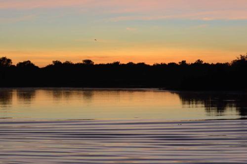 Lever de soleil sur le billabong de Yellow water