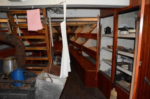 Intérieur d'un bateau de pêche à la morue