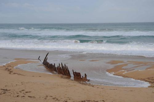 Epave d'un bateau échoué sur 90 miles beach