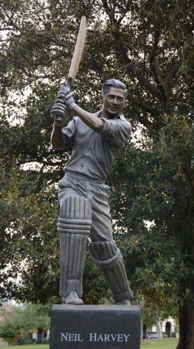 Statue d'un célèbre joueur de cricket australien