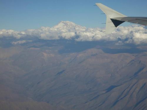 Vue de l'Aconcagua, plus haut sommet de l'Amérique du sud (6990m) 
