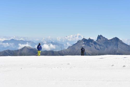Vue depuis 3400 m, le Mont-Blanc