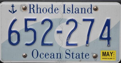 Plaque minéralogique du Rhode Island