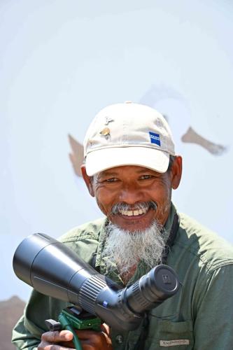 Le guide qui nous a indiqué où était précisément le bécasseau spatule.