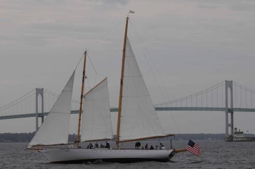Voilier dans la baie de Newport