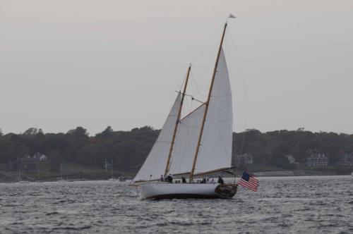 Voilier dans la baie de Newport