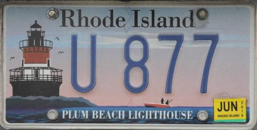 Plaque minéralogique du Rhode Island