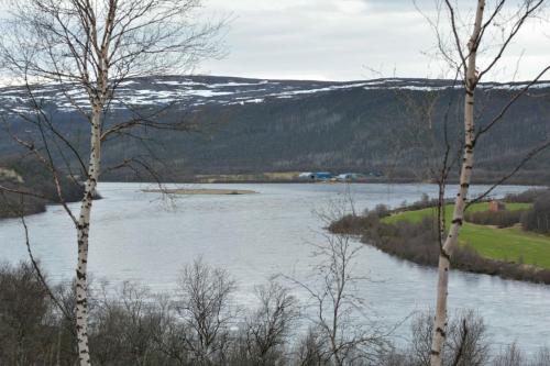 Rivière Tana, frontière entre la Norvège et la Finlande