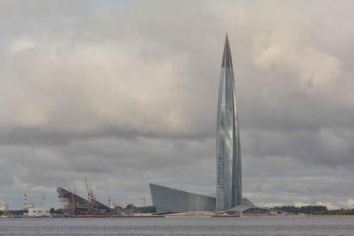 Lakhta Center, tour de 462 mètres, futur siège de la société Gazprom