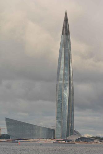 Lakhta Center, tour de 462 mètres, futur siège de la société Gazprom