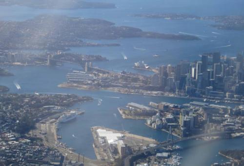 Centre ville de Sydney, avec l'opéra au centre