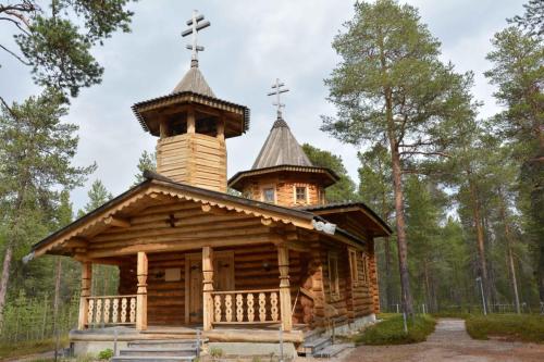 Eglise Orthodoxe de Nellim près de la frontière Russe, construite en 1987