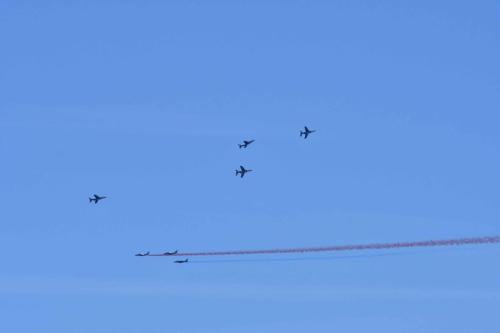 Patrouille de France au- dessus de l'Alpe d'Huez