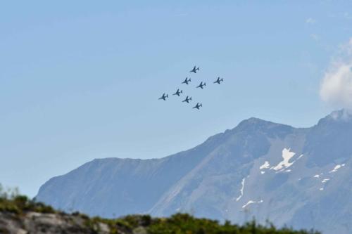 Patrouille de France au- dessus de l'Alpe d'Huez