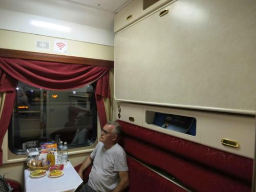 Dans le train de nuit entre Moscou et St Petersbourg