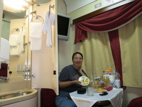 Dans le train de nuit entre Moscou et St Petersbourg