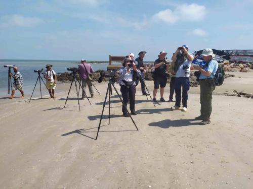 Arrivée à Laem Phak Bia-sandspit