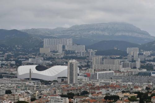 Stade Vélodrome depuis Notre-Dame de la Garde