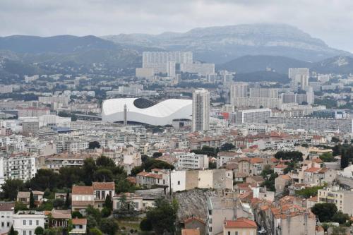 Stade Vélodrome depuis Notre-Dame de la Garde