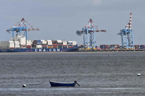 Port de Saint-Nazaire depuis Saint-Brévin-les-pins