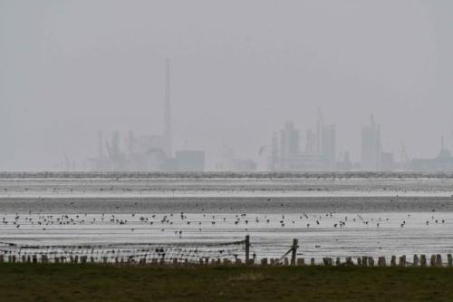 Mer de Wadden, entre Mando et Fano, au fond Esbjerg.