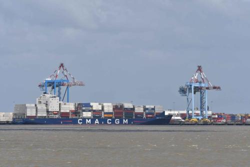 Port de Saint-Nazaire depuis Saint-Brévin-les-pins