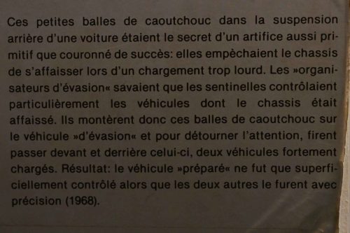 Musée du mur de Berlin, évasion en voiture