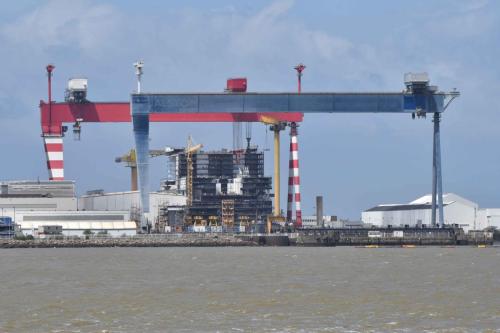 Chantier de Saint-Nazaire depuis Saint-Brévin-les-pins