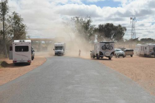 Embouteillage à la station service