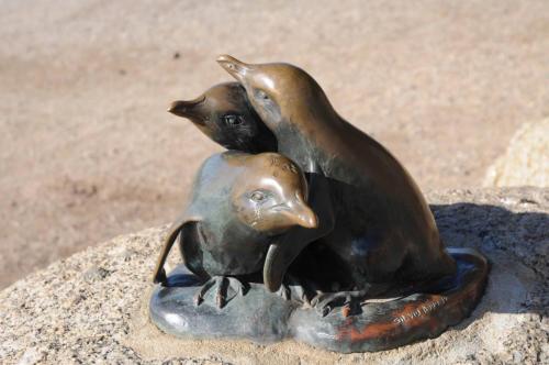 Sculpture de petits pingouins