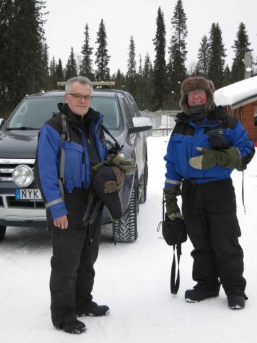 Habillés de pied en cap pour la sortie en traineaux