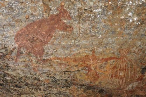 Peintures rupestres aborigènes au site de Nourlangie