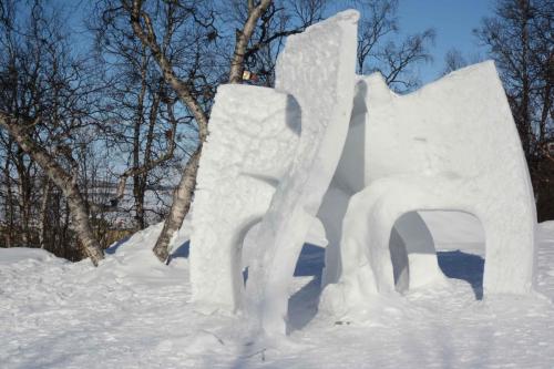 Sculpture de neige à Kiruna